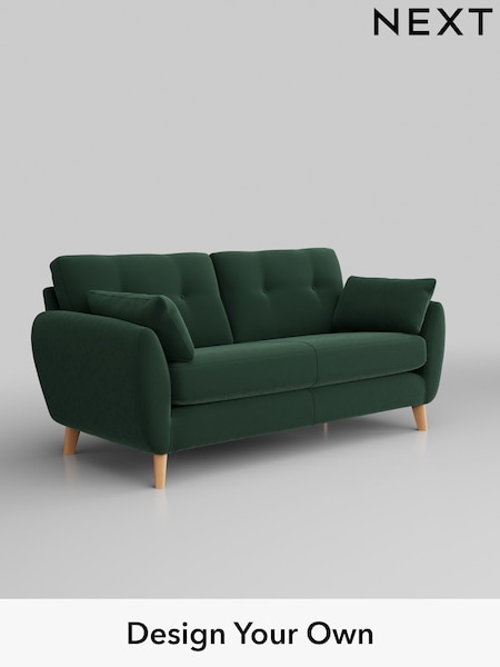 Plush Velvet Easy Clean/Bottle Green Wilson Buttoned Back (H37020) | £1,050