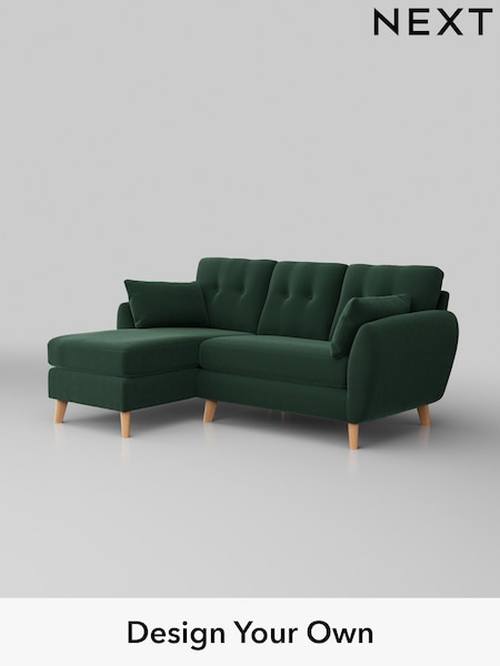 Plush Velvet Easy Clean/Bottle Green Wilson Buttoned Back (H37020) | £1,575