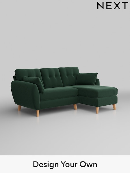 Plush Velvet Easy Clean/Bottle Green Wilson Buttoned Back (H37020) | £1,575