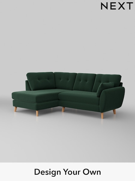 Plush Velvet Easy Clean/Bottle Green Wilson Buttoned Back (H37020) | £1,675