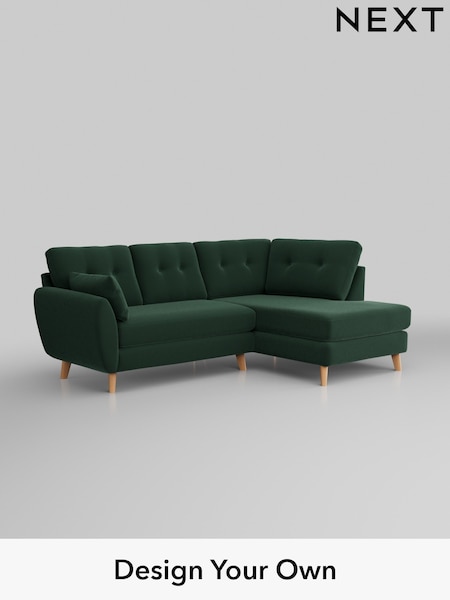 Plush Velvet Easy Clean/Bottle Green Wilson Buttoned Back (H37020) | £1,675