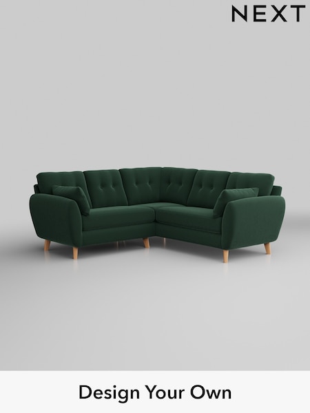 Plush Velvet Easy Clean/Bottle Green Wilson Buttoned Back (H37020) | £1,650