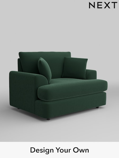 Plush Velvet Easy Clean/Bottle Green Parker Platform (H37025) | £975