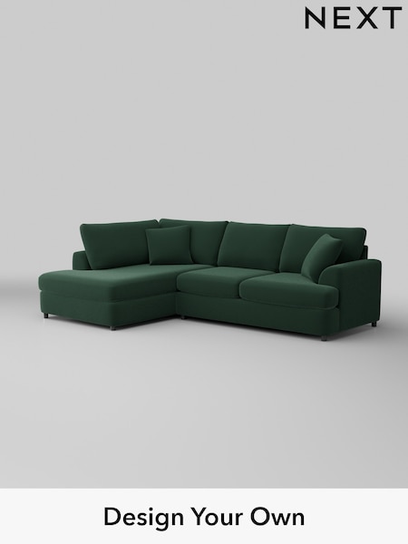 Plush Velvet Easy Clean/Bottle Green Parker Platform (H37025) | £2,250