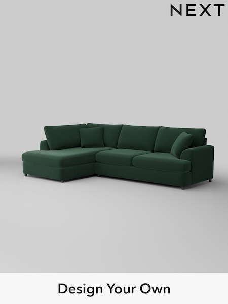 Plush Velvet Easy Clean/Bottle Green Parker Platform (H37025) | £2,350