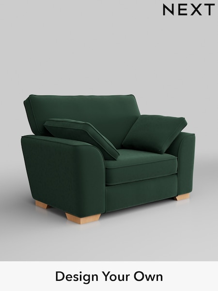Plush Velvet Easy Clean/Bottle Green Stamford (H37026) | £850