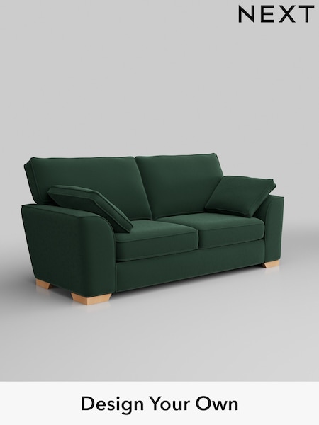 Plush Velvet Easy Clean/Bottle Green Stamford (H37026) | £1,250