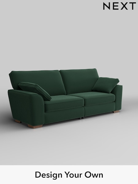 Plush Velvet Easy Clean/Bottle Green Stamford (H37026) | £1,350