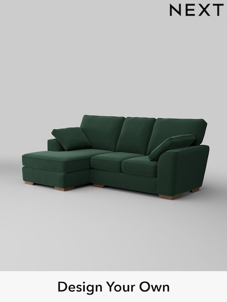 Plush Velvet Easy Clean/Bottle Green Stamford (H37026) | £1,699