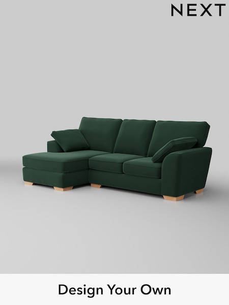 Plush Velvet Easy Clean/Bottle Green Stamford (H37026) | £1,799