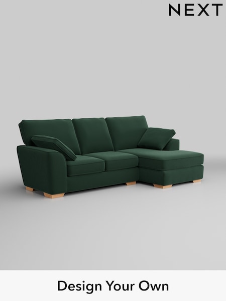 Plush Velvet Easy Clean/Bottle Green Stamford (H37026) | £1,799