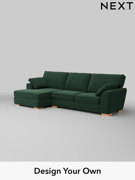 Plush Velvet Easy Clean/Bottle Green Stamford (H37026) | £1,950