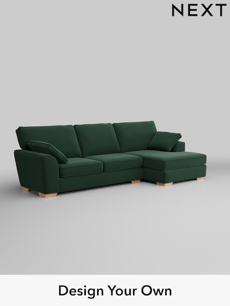 Plush Velvet Easy Clean/Bottle Green Stamford (H37026) | £1,950