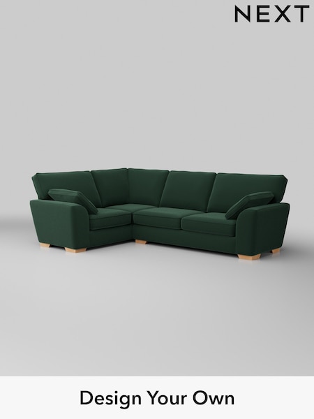 Plush Velvet Easy Clean/Bottle Green Stamford (H37026) | £2,075