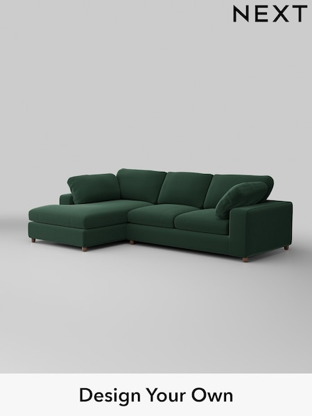 Plush Velvet Easy Clean/Bottle Green N Premium The Snuggle Grand (H37027) | £2,750