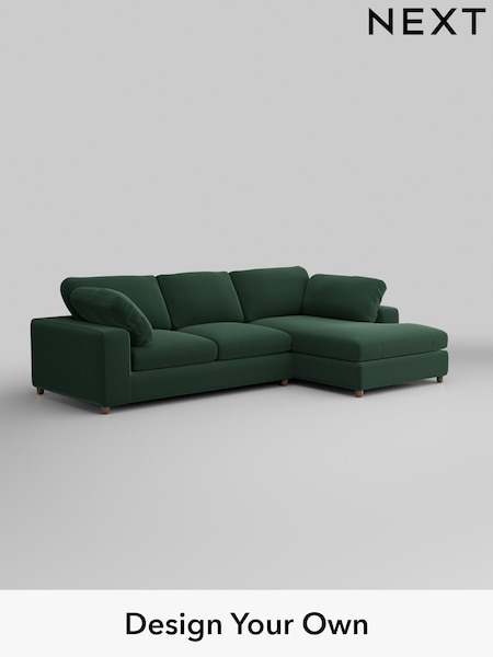Plush Velvet Easy Clean/Bottle Green N Premium The Snuggle Grand (H37027) | £2,750