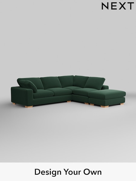 Plush Velvet Easy Clean/Bottle Green N Premium The Snuggle Grand (H37027) | £3,499