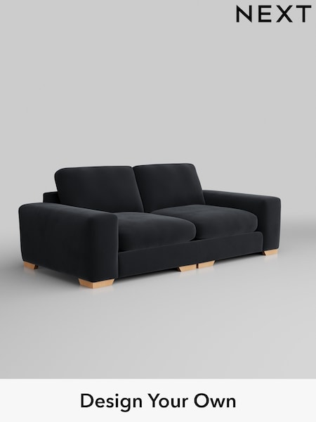 Plush Velvet Easy Clean/Charcoal Grey Houghton Deep Relaxed Sit (H37031) | £1,525