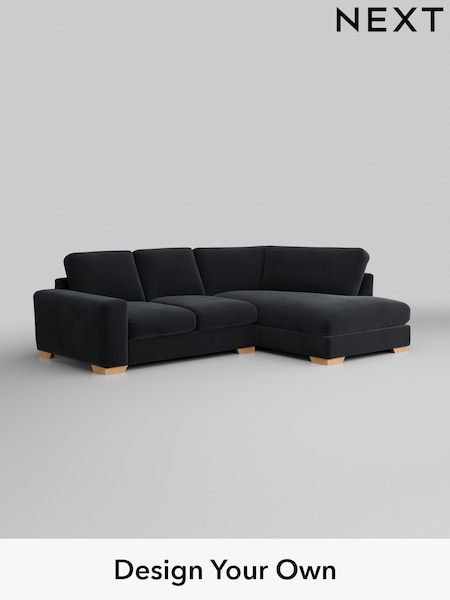 Plush Velvet Easy Clean/Charcoal Grey Houghton Deep Relaxed Sit (H37031) | £2,150