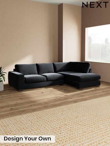 Plush Velvet Easy Clean/Charcoal Grey Houghton Deep Relaxed Sit (H37031) | £2,250