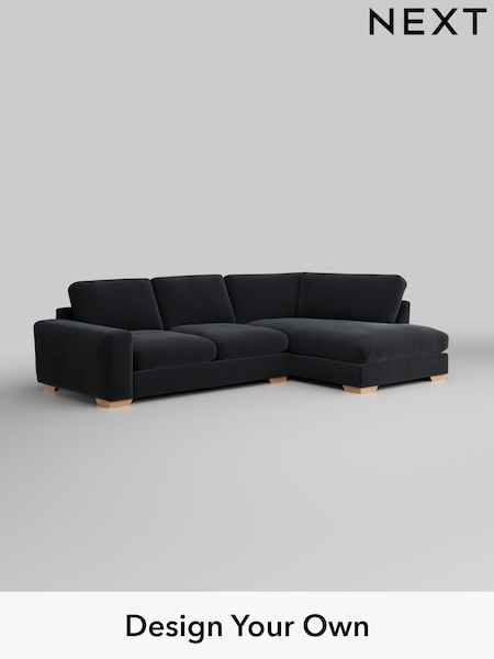 Plush Velvet Easy Clean/Charcoal Grey Houghton Deep Relaxed Sit (H37031) | £2,250