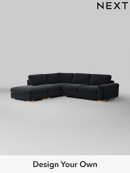 Plush Velvet Easy Clean/Charcoal Grey Houghton Deep Relaxed Sit (H37031) | £2,675