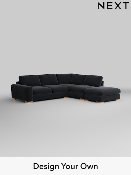 Plush Velvet Easy Clean/Charcoal Grey Houghton Deep Relaxed Sit (H37031) | £2,675