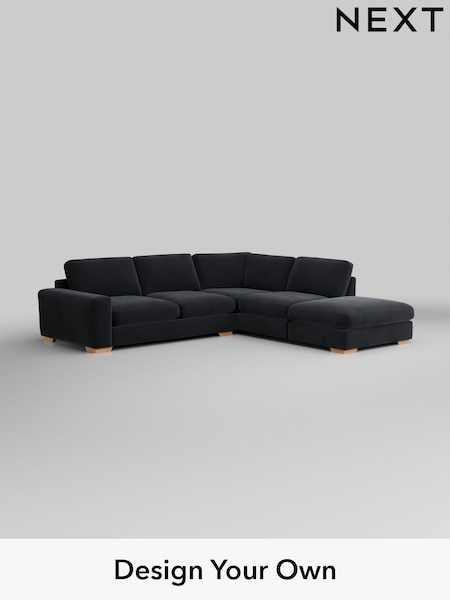 Plush Velvet Easy Clean/Charcoal Grey Houghton Deep Relaxed Sit (H37031) | £2,625