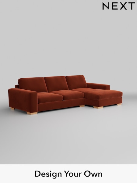 Plush Velvet Easy Clean/Ginger Orange Houghton Deep Sit (H37032) | £2,250