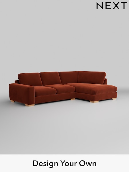 Plush Velvet Easy Clean/Ginger Orange Houghton Deep Sit (H37032) | £2,199