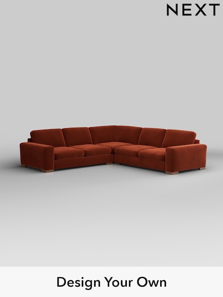 Plush Velvet Easy Clean/Ginger Orange Houghton Deep Sit (H37032) | £2,875