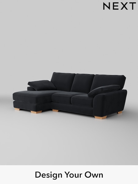 Plush Velvet Easy Clean/Charcoal Grey Stamford Grand Relaxed Sit (H37033) | £2,275