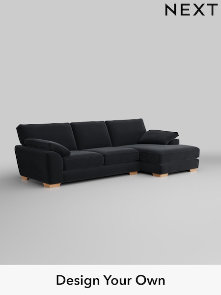 Plush Velvet Easy Clean/Charcoal Grey Stamford Grand Relaxed Sit (H37033) | £2,550