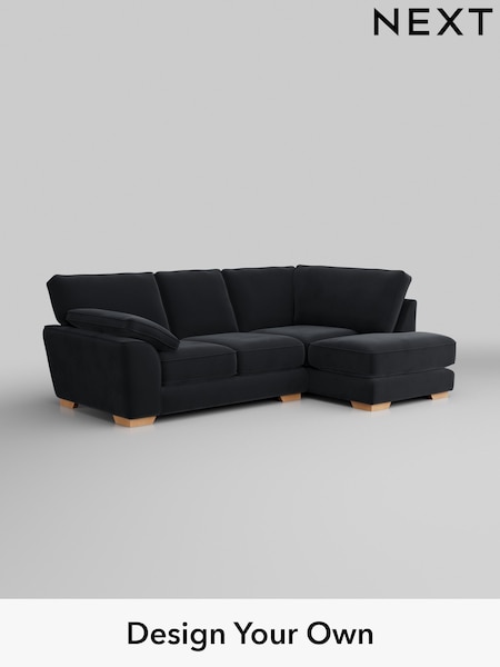 Plush Velvet Easy Clean/Charcoal Grey Stamford Grand Relaxed Sit (H37033) | £2,375