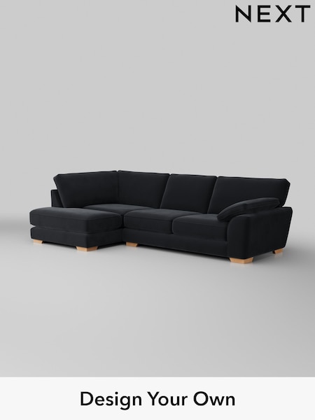 Plush Velvet Easy Clean/Charcoal Grey Stamford Grand Relaxed Sit (H37033) | £2,525