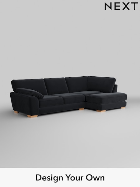 Plush Velvet Easy Clean/Charcoal Grey Stamford Grand Relaxed Sit (H37033) | £2,525