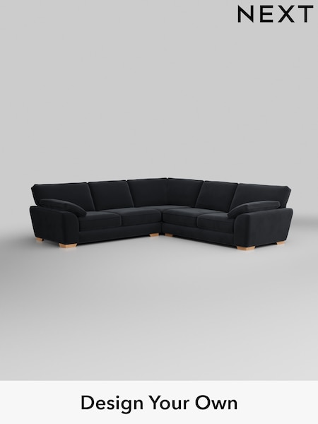 Plush Velvet Easy Clean/Charcoal Grey Stamford Grand Relaxed Sit (H37033) | £3,025