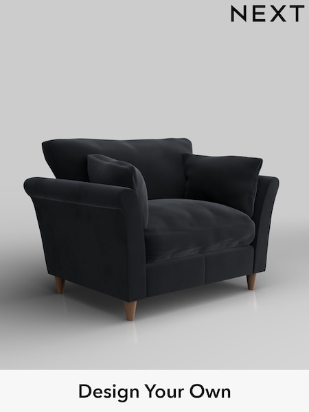 Plush Velvet Easy Clean/Charcoal Grey Hartley Relaxed Sit (H37035) | £925
