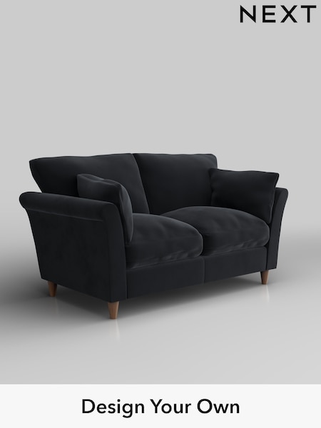 Plush Velvet Easy Clean/Charcoal Grey Hartley Relaxed Sit (H37035) | £1,075