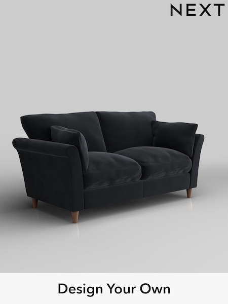 Plush Velvet Easy Clean/Charcoal Grey Hartley Relaxed Sit (H37035) | £1,175