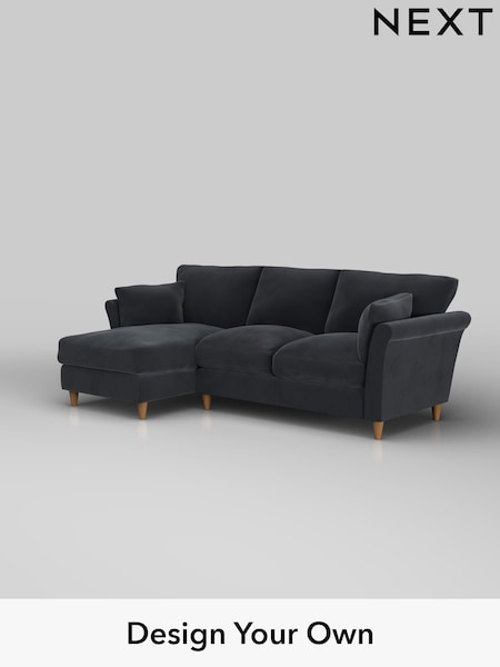 Plush Velvet Easy Clean/Charcoal Grey Hartley Relaxed Sit (H37035) | £1,899