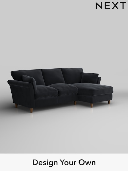 Plush Velvet Easy Clean/Charcoal Grey Hartley Relaxed Sit (H37035) | £1,899