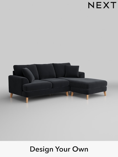 Plush Velvet Easy Clean/Charcoal Grey Parker (H37036) | £1,775