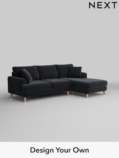 Plush Velvet Easy Clean/Charcoal Grey Parker (H37036) | £2,150