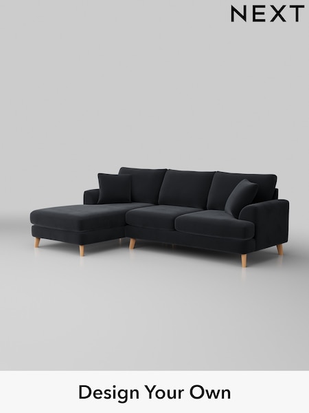 Plush Velvet Easy Clean/Charcoal Grey Parker (H37036) | £2,299