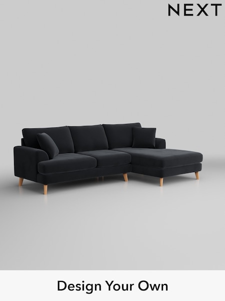 Plush Velvet Easy Clean/Charcoal Grey Parker (H37036) | £2,299