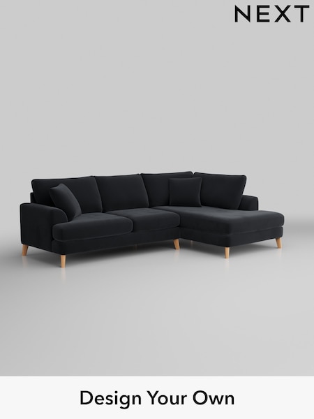 Plush Velvet Easy Clean/Charcoal Grey Parker (H37036) | £2,250