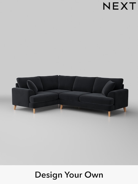 Plush Velvet Easy Clean/Charcoal Grey Parker (H37036) | £2,325