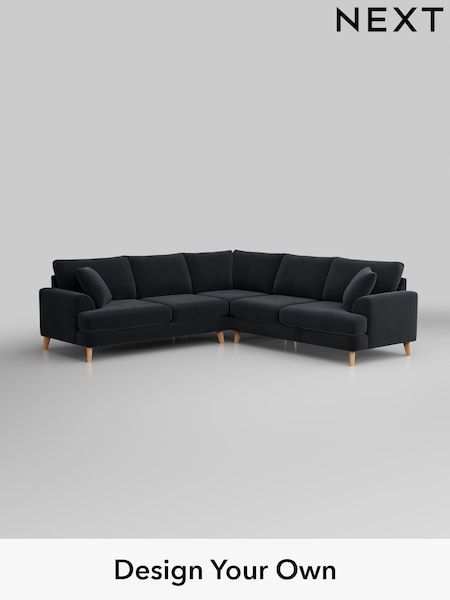 Plush Velvet Easy Clean/Charcoal Grey Parker (H37036) | £2,725