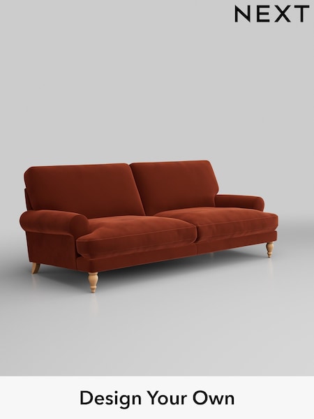 Plush Velvet Easy Clean/Ginger Orange Erin Deep Relaxed Sit (H37041) | £1,375